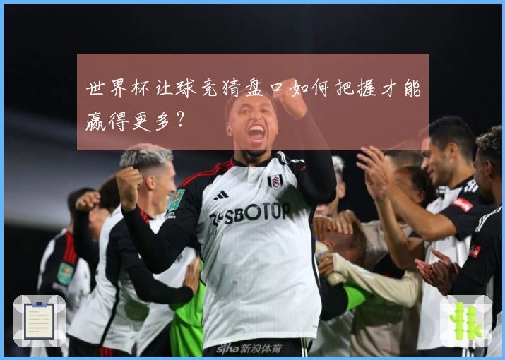 世界杯让球竞猜盘口如何把握才能赢得更多？